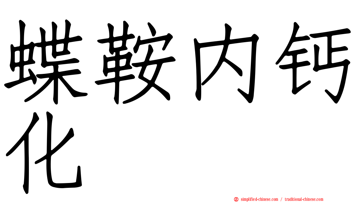 蝶鞍内钙化