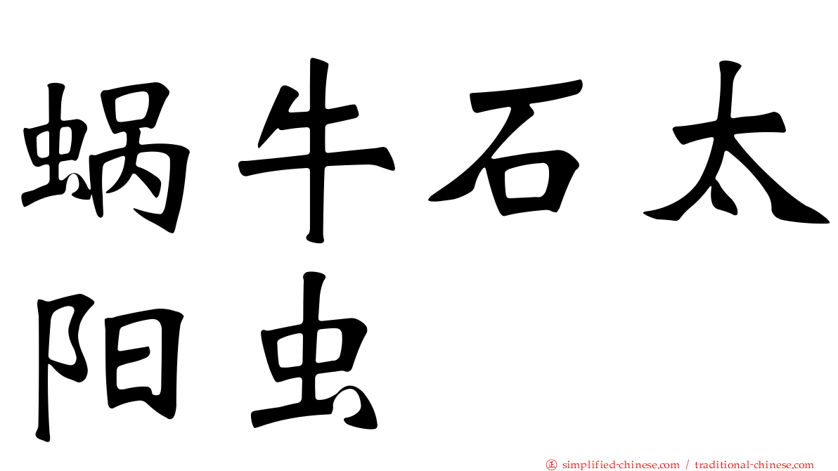 蜗牛石太阳虫