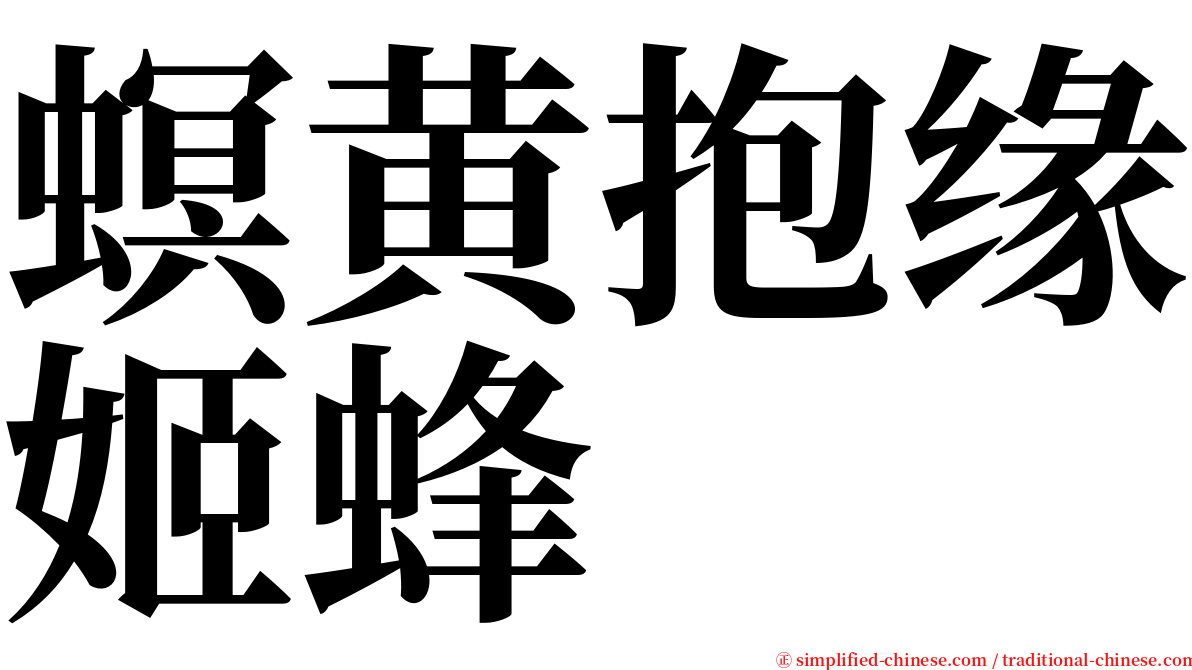 螟黄抱缘姬蜂 serif font
