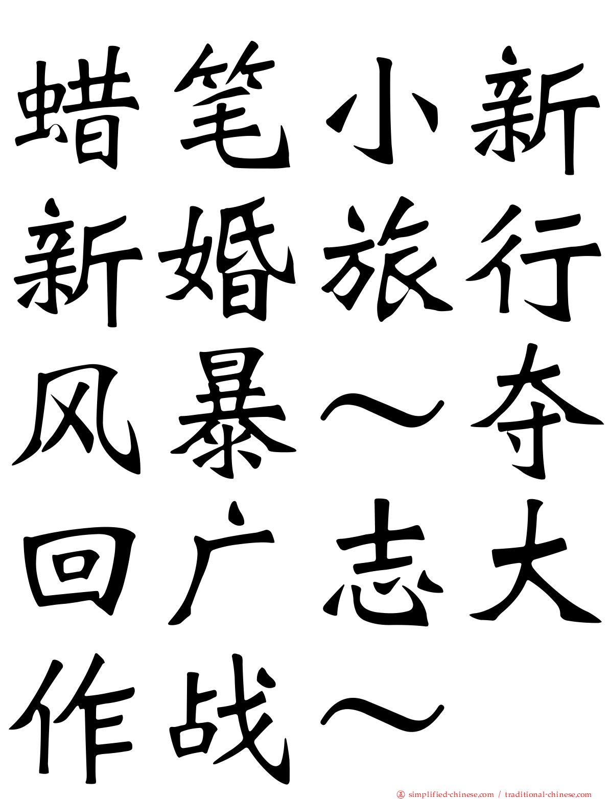 蜡笔小新新婚旅行风暴～夺回广志大作战～