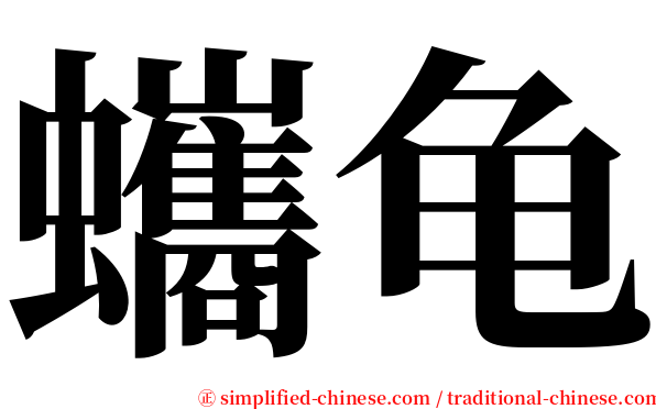 蠵龟 serif font