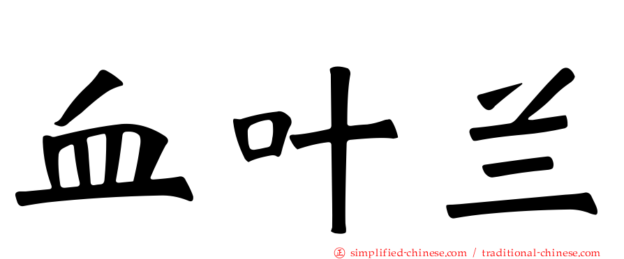 血叶兰