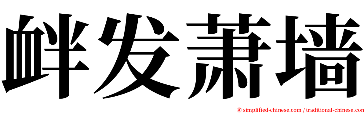 衅发萧墙 serif font