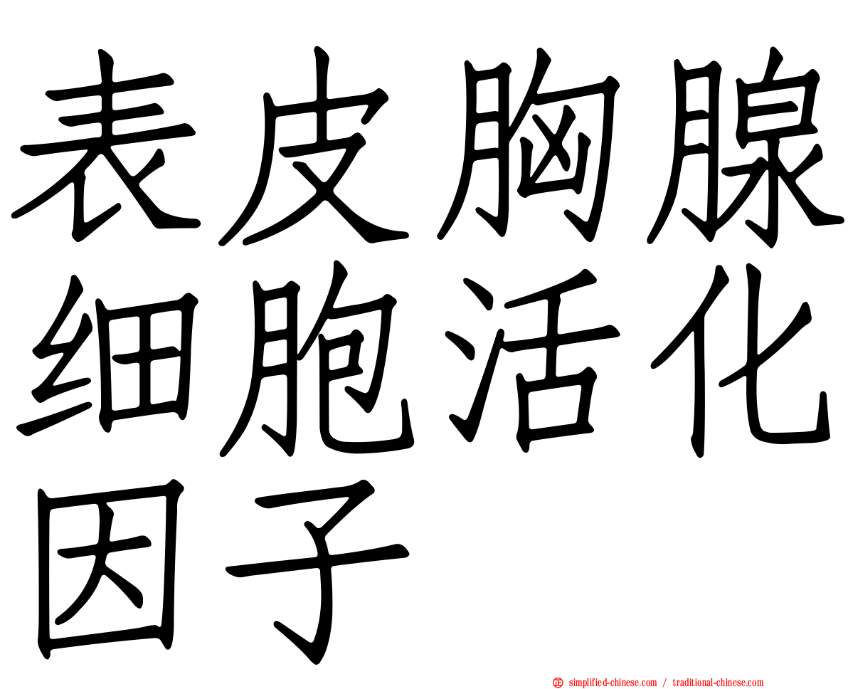 表皮胸腺细胞活化因子