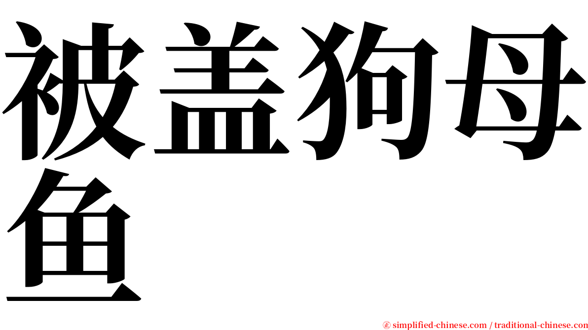 被盖狗母鱼 serif font