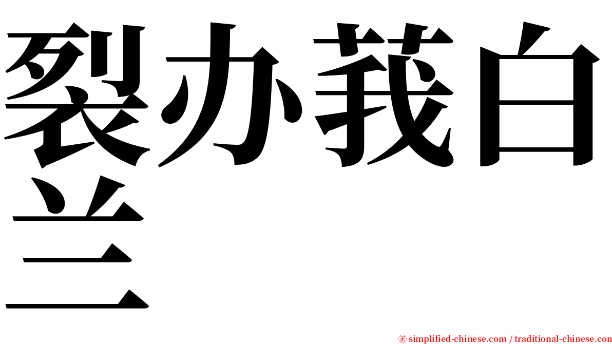 裂办莪白兰 serif font
