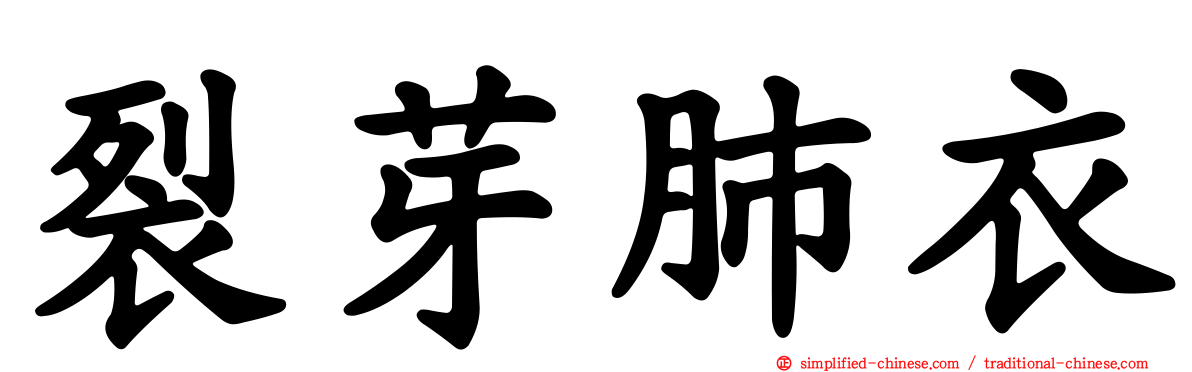 裂芽肺衣