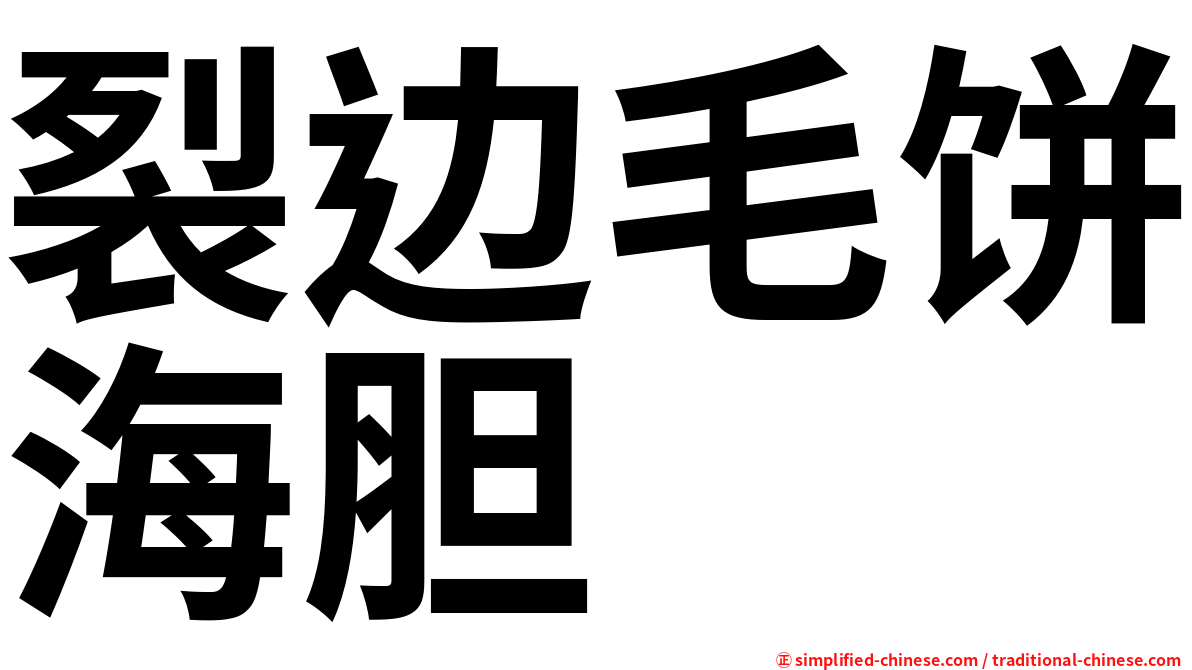裂边毛饼海胆