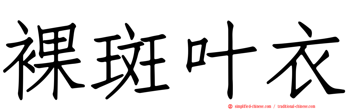 裸斑叶衣