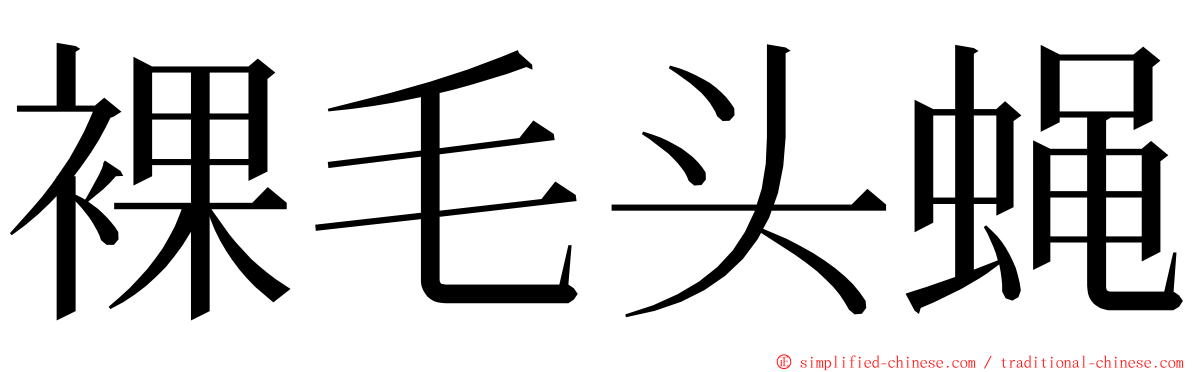 裸毛头蝇 ming font