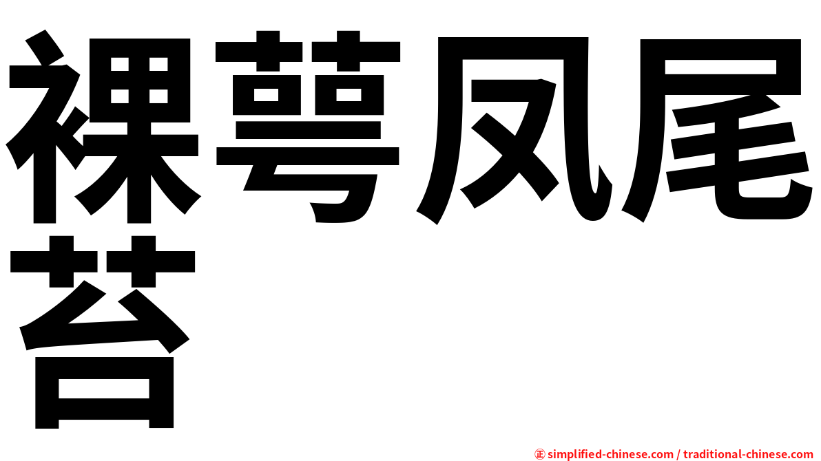 裸萼凤尾苔