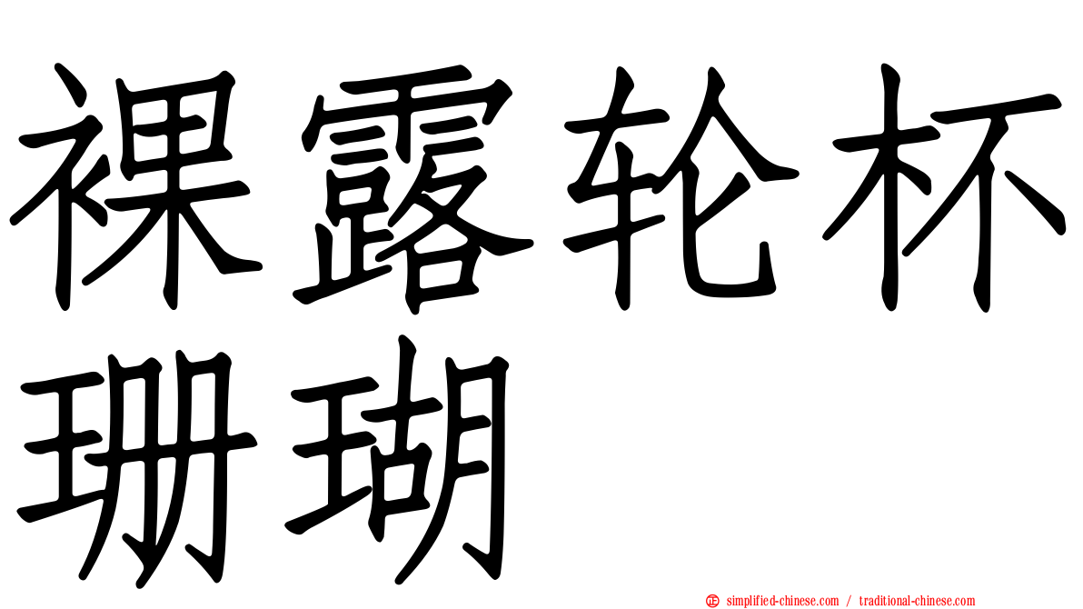 裸露轮杯珊瑚