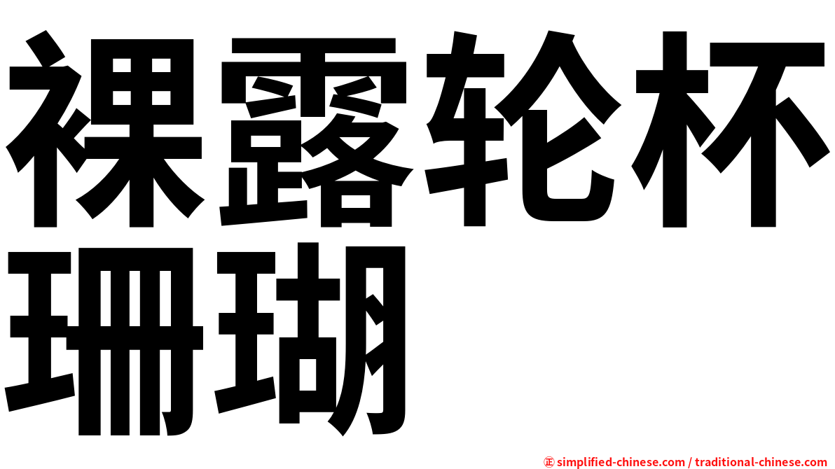 裸露轮杯珊瑚