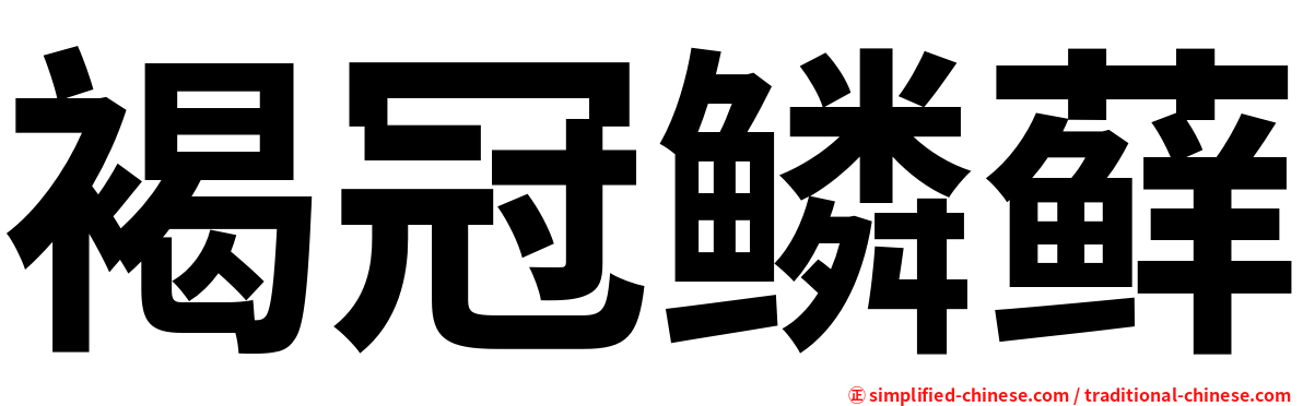 褐冠鳞藓