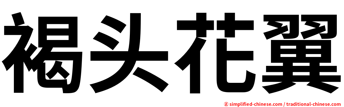 褐头花翼