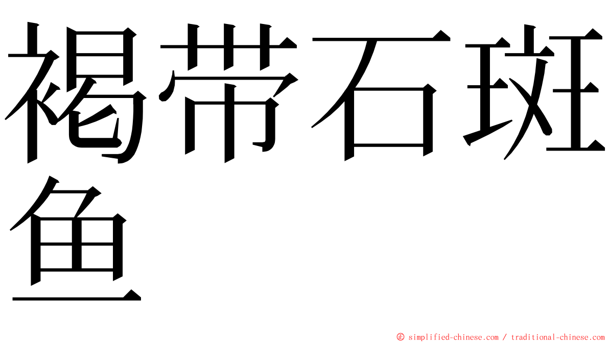 褐带石斑鱼 ming font