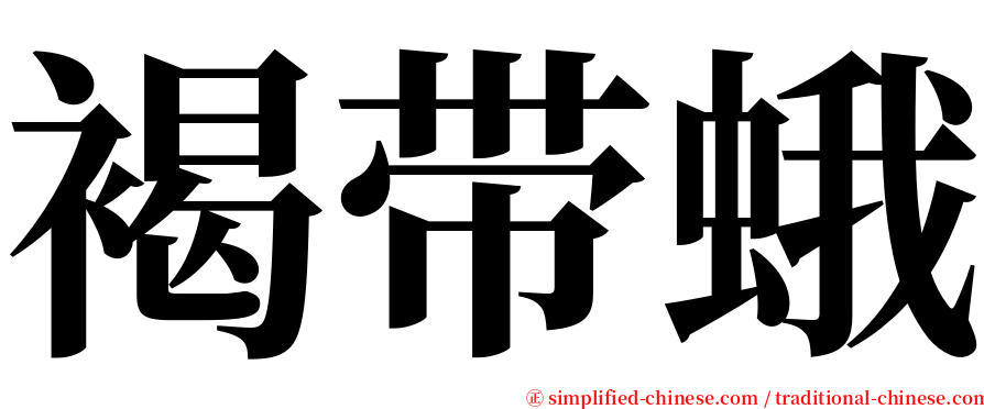 褐带蛾 serif font