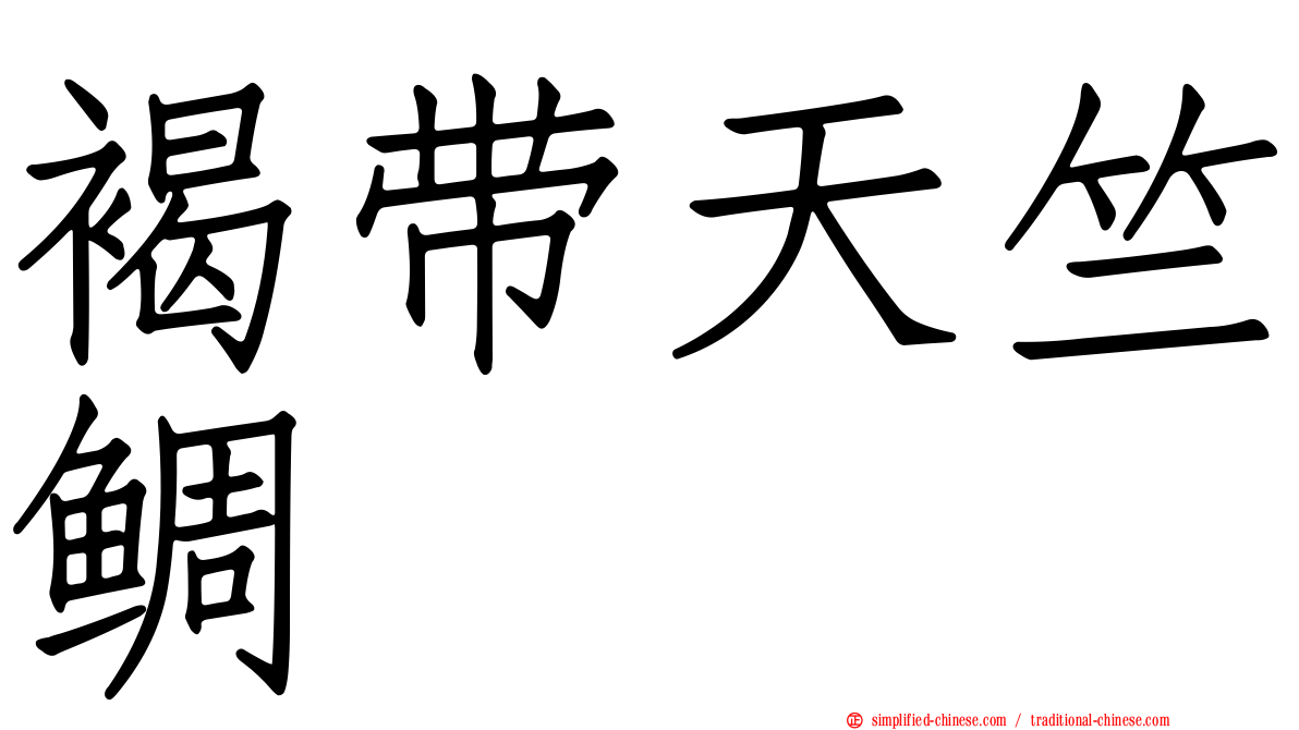 褐带天竺鲷