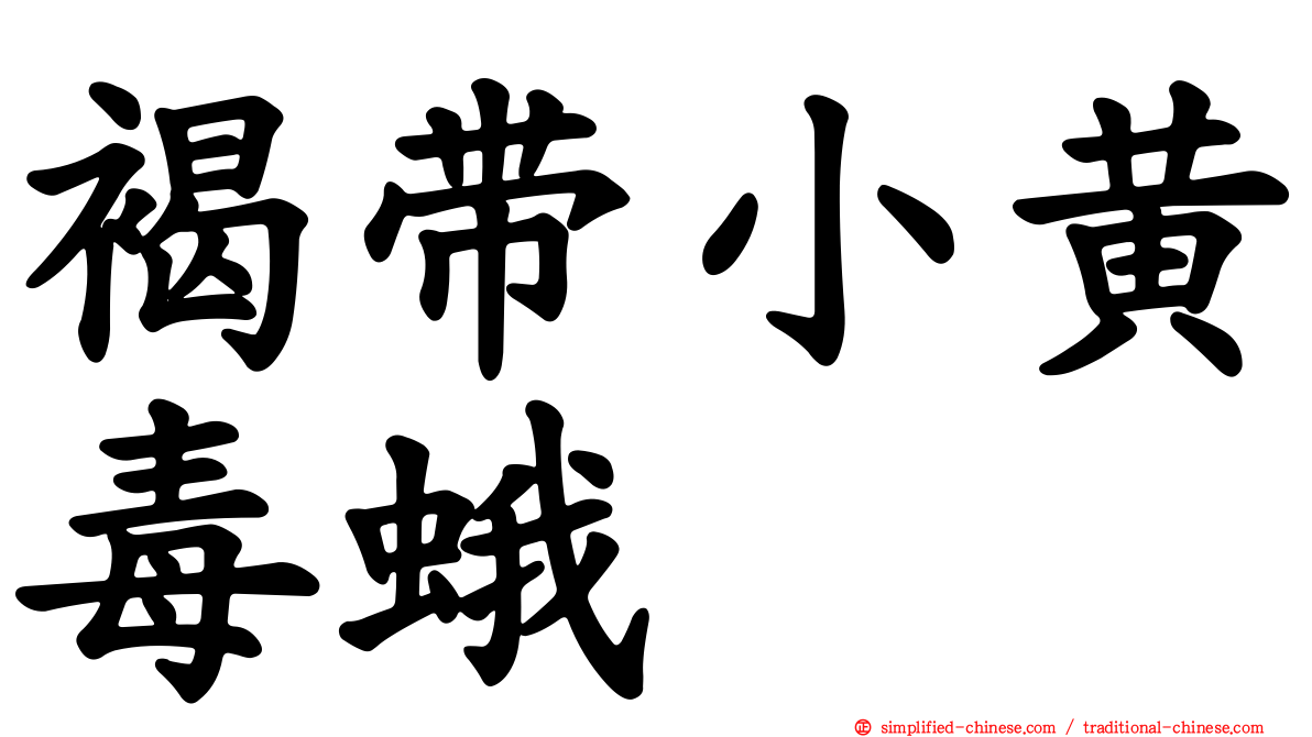 褐带小黄毒蛾