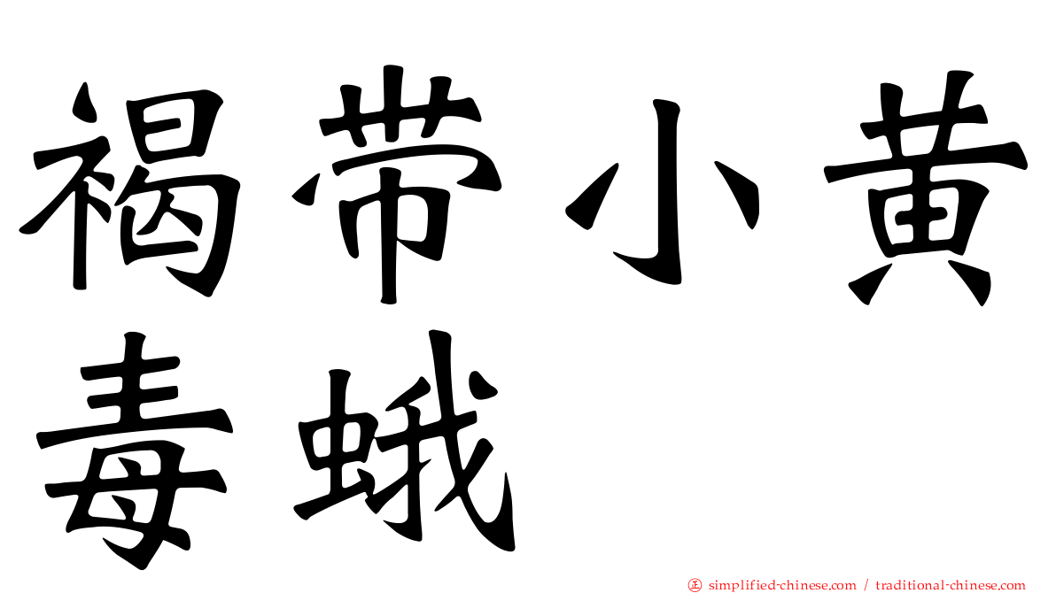 褐带小黄毒蛾