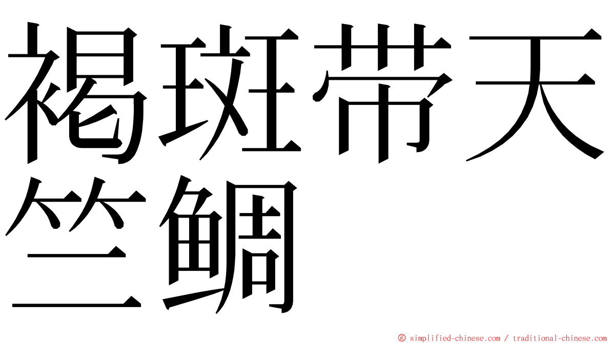 褐斑带天竺鲷 ming font