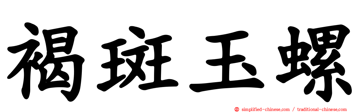 褐斑玉螺