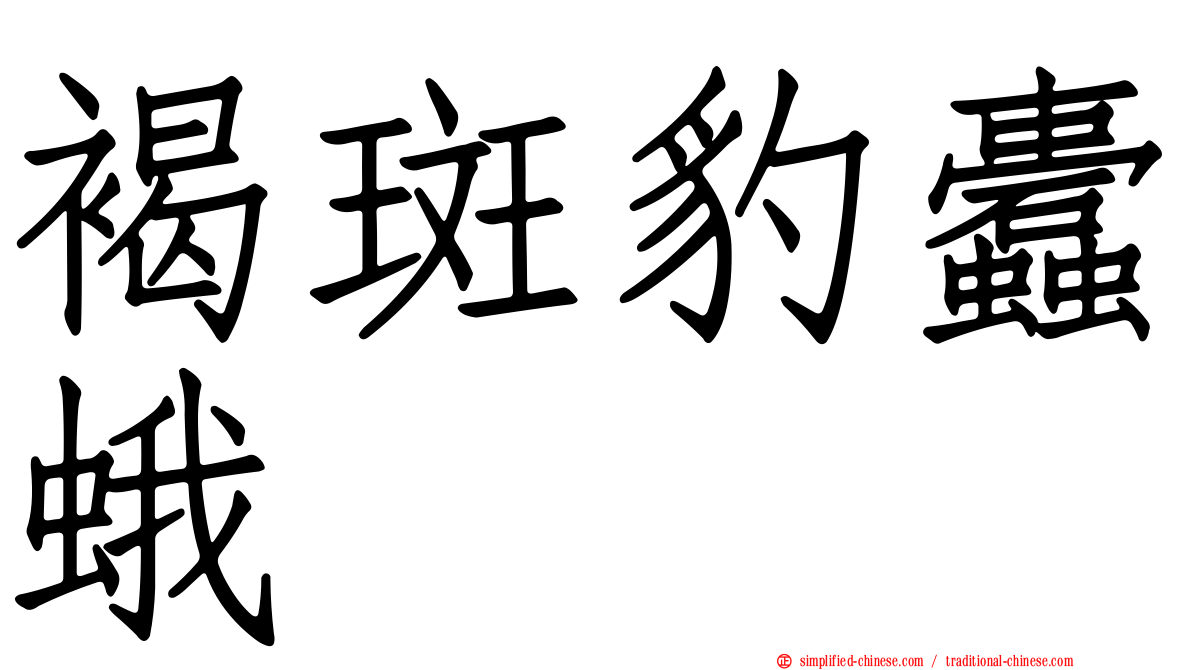 褐斑豹蠹蛾