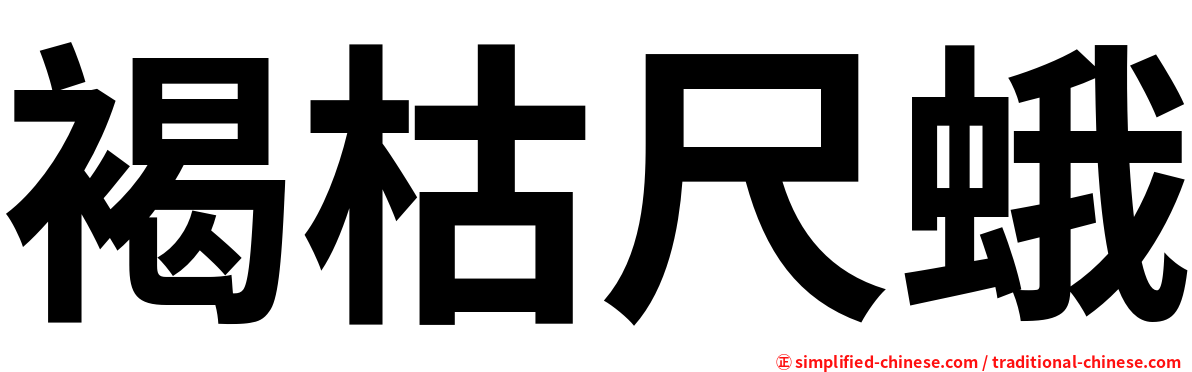 褐枯尺蛾