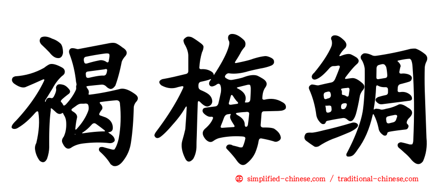 褐梅鲷