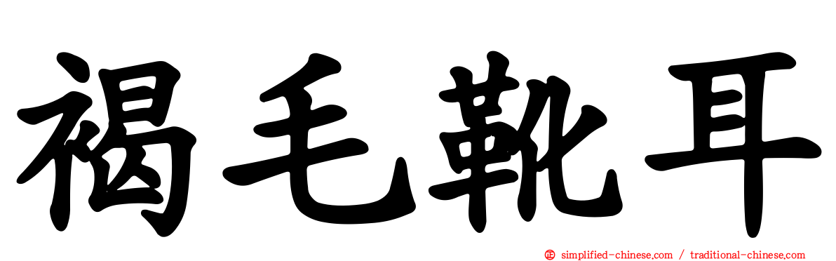 褐毛靴耳