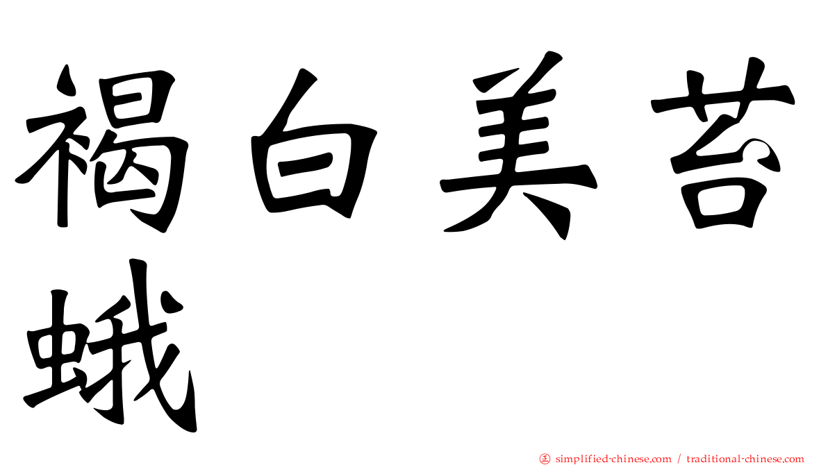 褐白美苔蛾