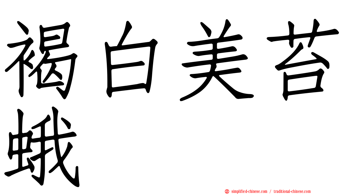 褐白美苔蛾
