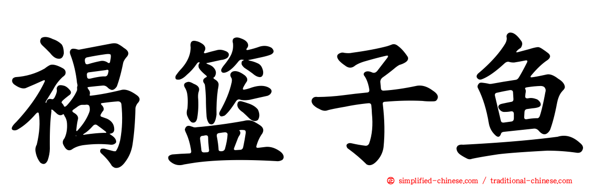 褐篮子鱼