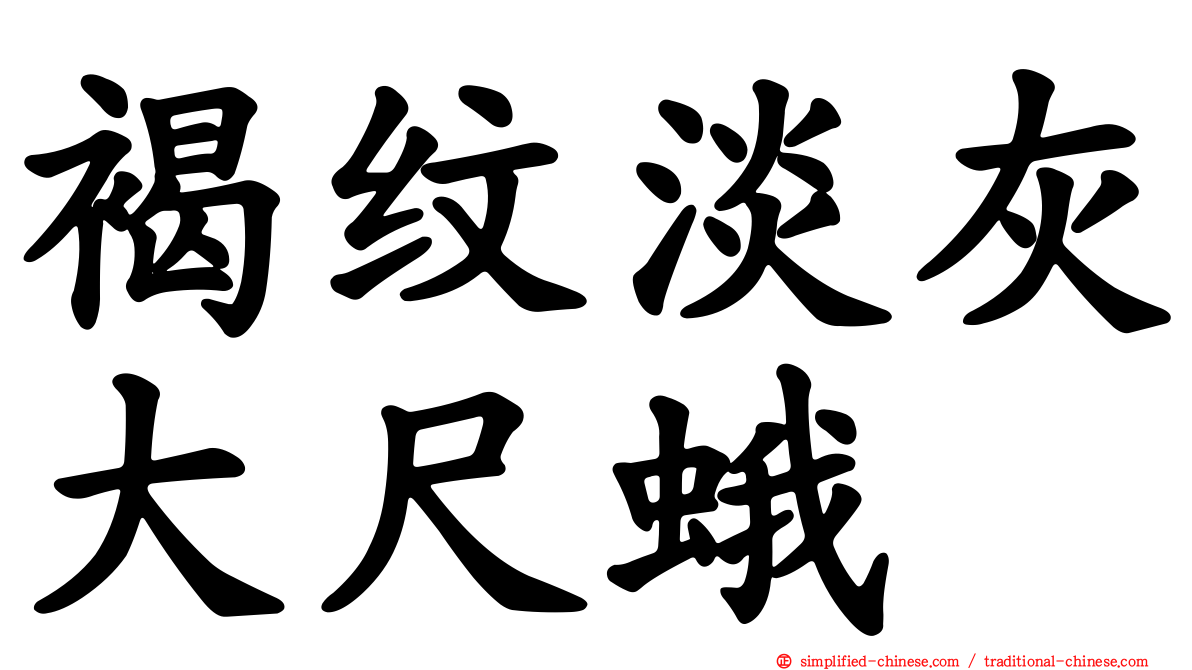 褐纹淡灰大尺蛾