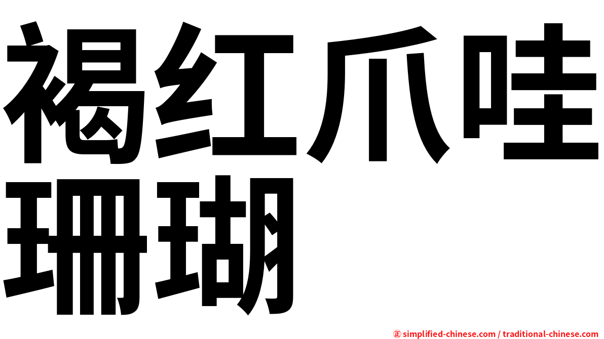 褐红爪哇珊瑚