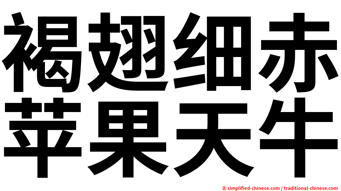 褐翅细赤苹果天牛