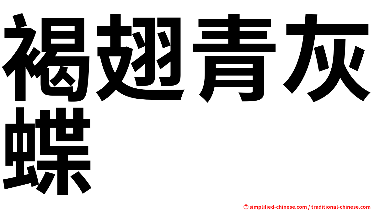 褐翅青灰蝶