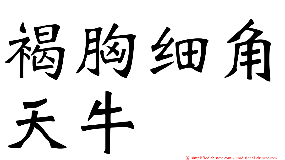 褐胸细角天牛