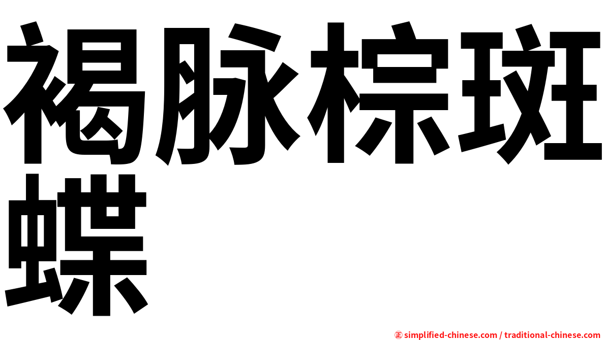 褐脉棕斑蝶
