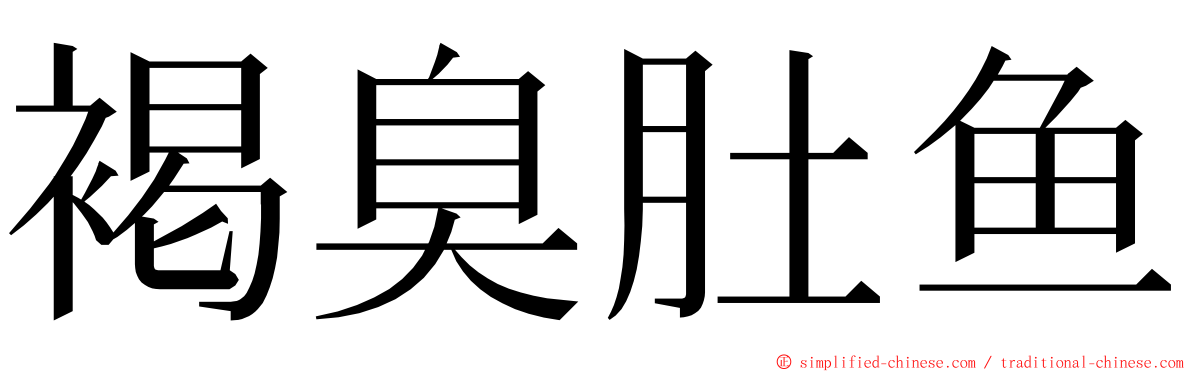 褐臭肚鱼 ming font