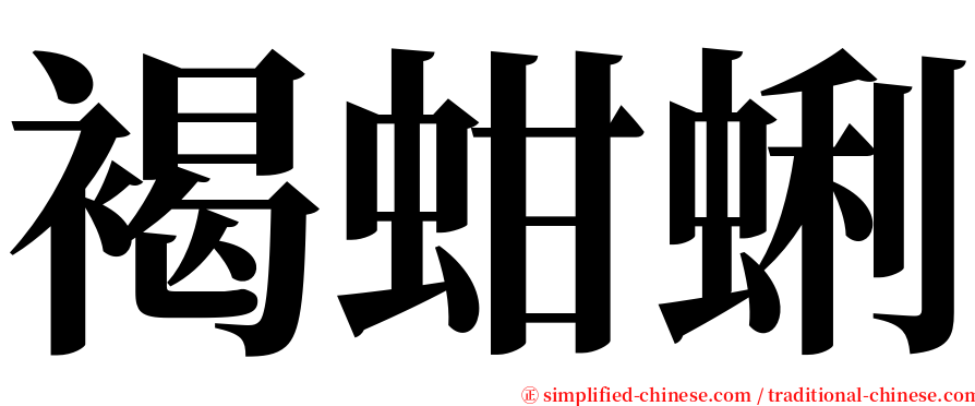 褐蚶蜊 serif font