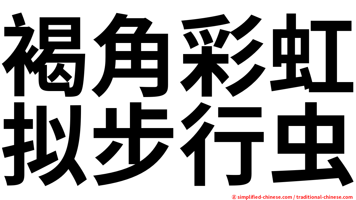 褐角彩虹拟步行虫