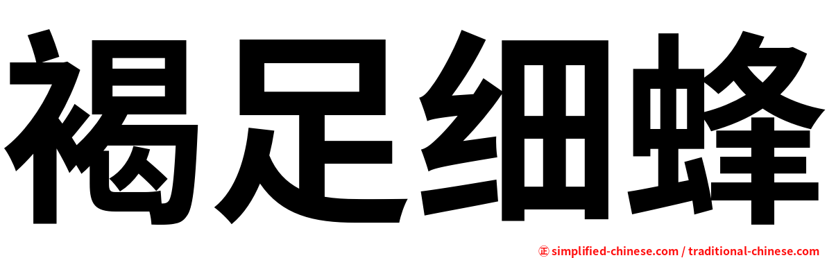 褐足细蜂