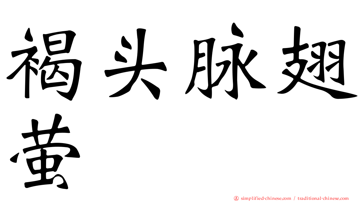 褐头脉翅萤
