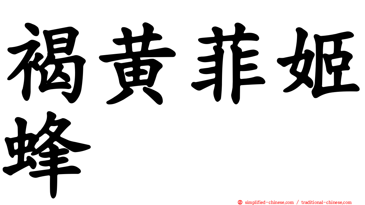 褐黄菲姬蜂