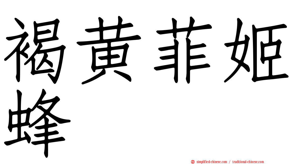褐黄菲姬蜂
