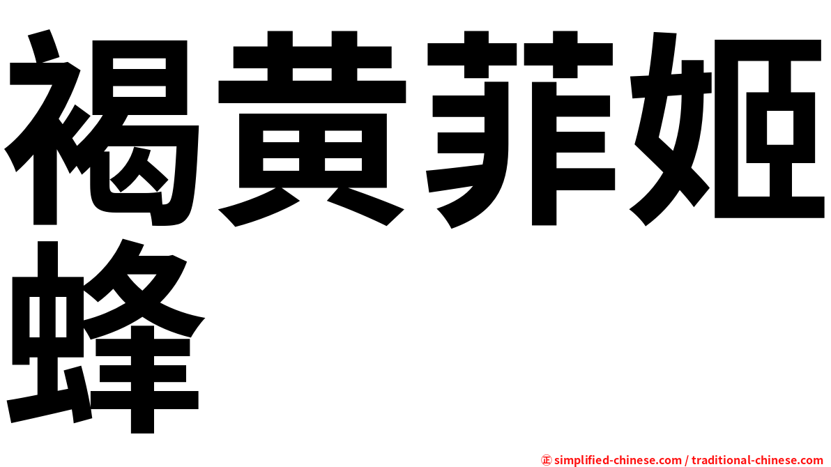 褐黄菲姬蜂