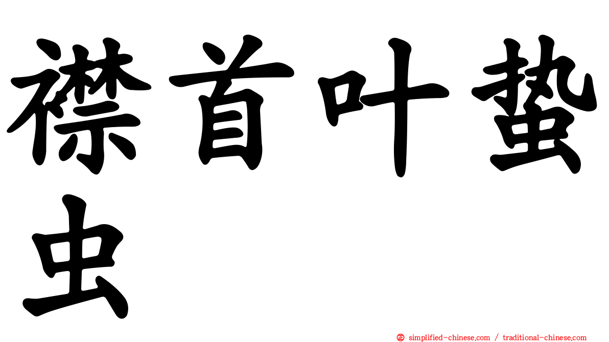 襟首叶蛰虫