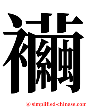 襺 serif font