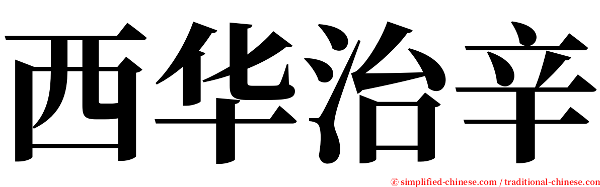 西华治辛 serif font